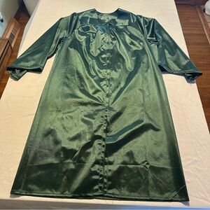 Green graduation gown